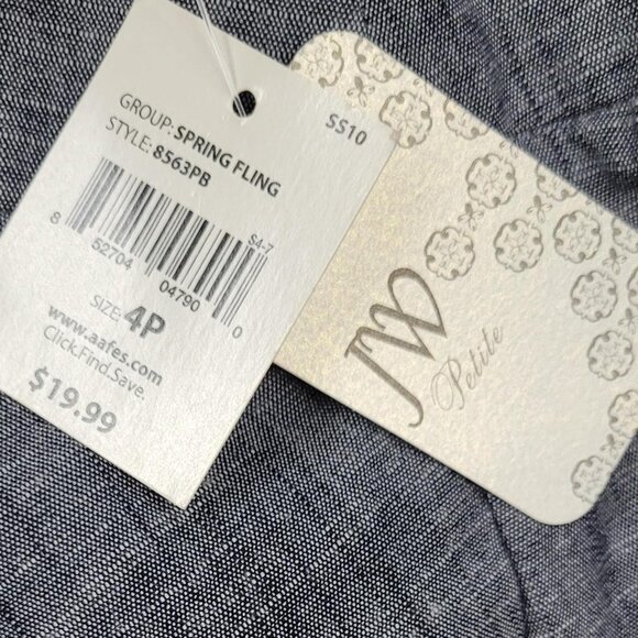 JW Petite 4p Grey mini skirt with zipper closure Cotton/Polyester Blend - Picture 5 of 5